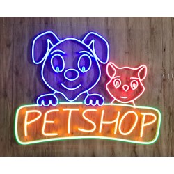 Pet Shop Neon LED Tabela