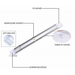 Cata 60W Kristal 64000 K Led Bant Armatür