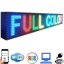 96x16 cm Dış Mekan RGB LED Renkli Tabela - Wi-Fi ile uzaktan erişim