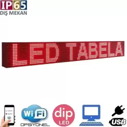 128x16 cm Dış Mekan Kayan Yazı LED Tabela - Yüksek Işık Gücü